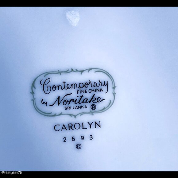 ▪️VTG▪️NORITAKE▪️Set of 2 CAROLYN Pink Blue Floral Platinum Trim Dinner Plates - Picture 5 of 5